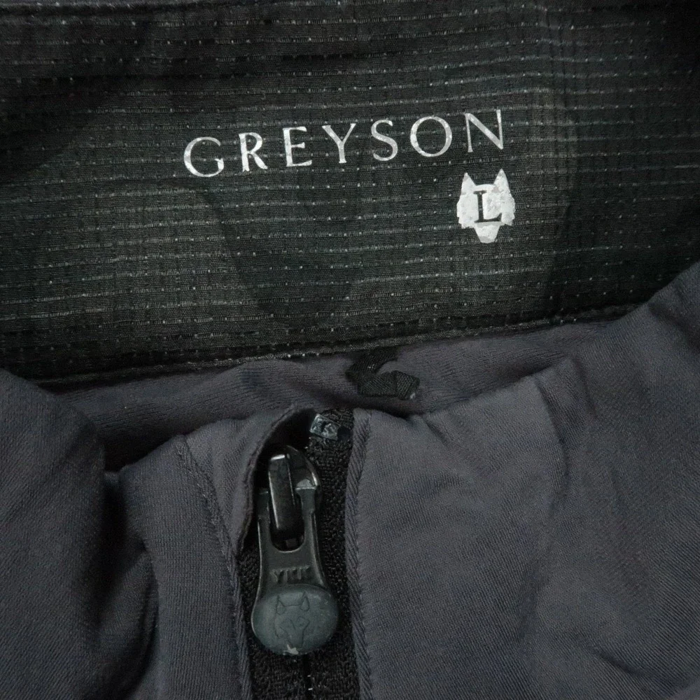 Greyson Pullover Mens Large Gray Tate Performance Quarter Zip Athletic Golf